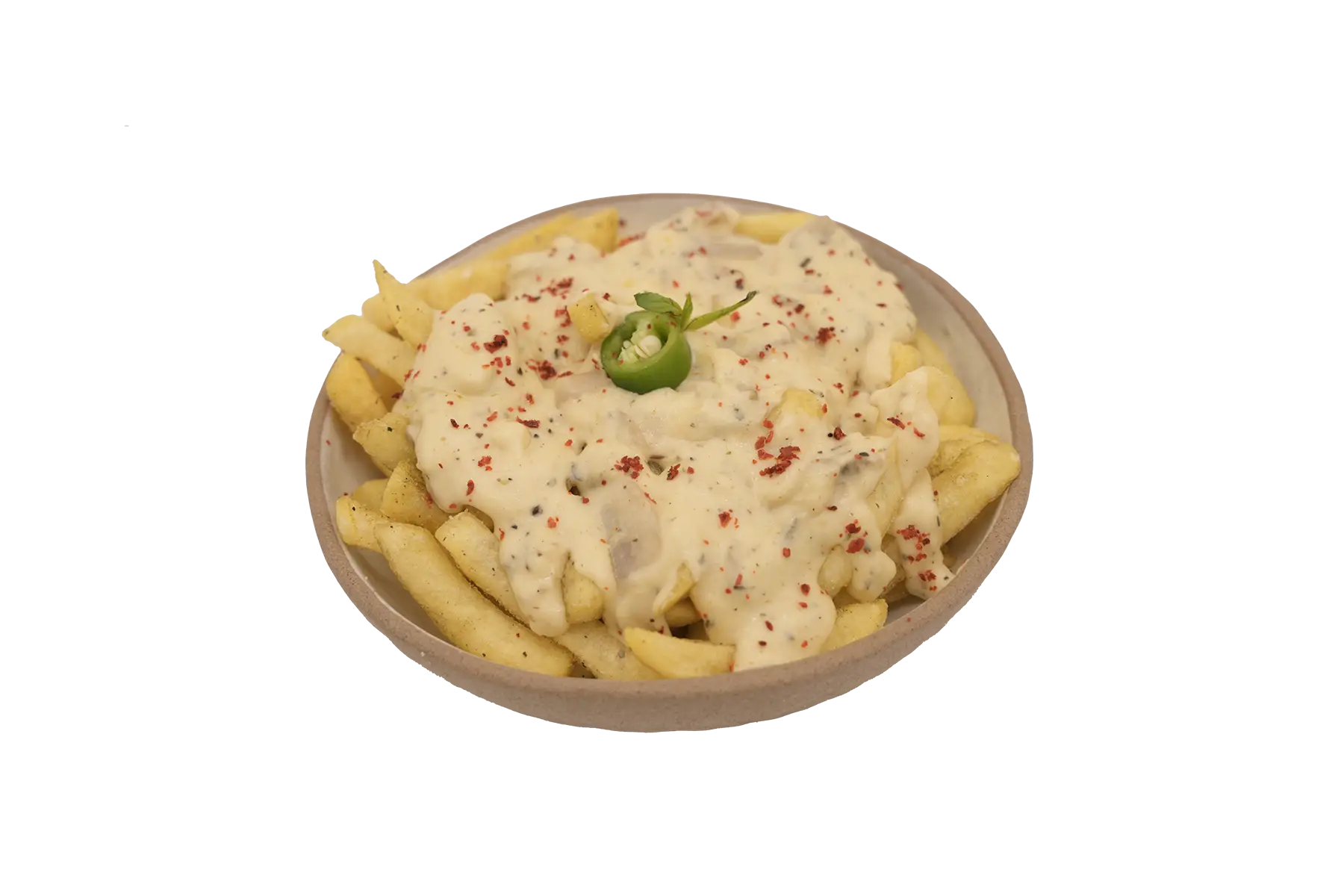 Fries with Mushroom Sauce